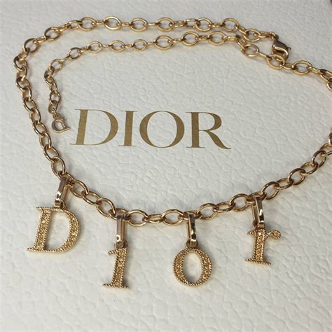 dior initial necklace|dior letters necklace value.